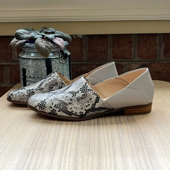 Clarks Black and Cream Snakeskin Cloudsteppef Loafers Cloudsteppers by Clarks | Shoes | Clarks Cloudsteppers Black  main image 2